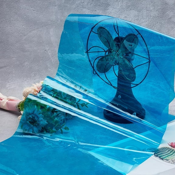 Plastic 28.9x124cm Translucent Fabric 0.2mm Thick Clear TPU Fabric PVC Waterproof Clothing Soft Waterproof Material for Raincoat Bag DIY Waterproof Clothing Sewing Craft Decoration