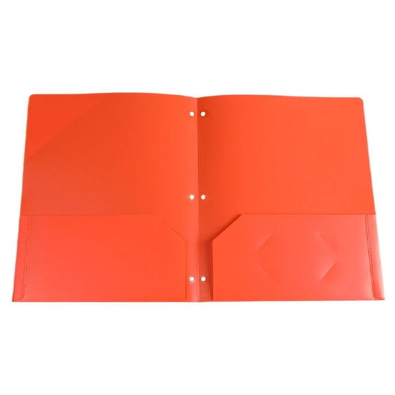 Plastic 3 Hole Punch Folders with 2 Pockets for Documents, Folders Plastic, 2 Pocket Folders 3 Hole Punched, File Folder for 3 Ring Binder, Letter Size