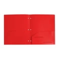 thumbnail image 1 of Plastic 3 Hole Punch Pocket Folders, Plastic Folders with 2-Pocket for 3-Ring Binders, Poly 2-Pocket Folder with Business Card Slot for School, Home, Office, Letter Size, 1 of 8