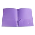thumbnail image 1 of Plastic 3 Hole Punched Binder Folders with Business Card Holder,1 Pcs Plastic 3 Hole Punch Folders with Pockets,2-Pocket Folders for 3 Ring Binder,File Folders for Documents,School Supplies,(Purple), 1 of 8
