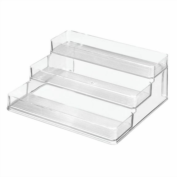 Plastic 3-Tiered Spice Kitchen Organizer, Clear
