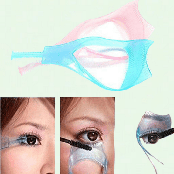 Plastic 3 in 1 Makeup Eyelash Tool with Mascara Guard & Comb