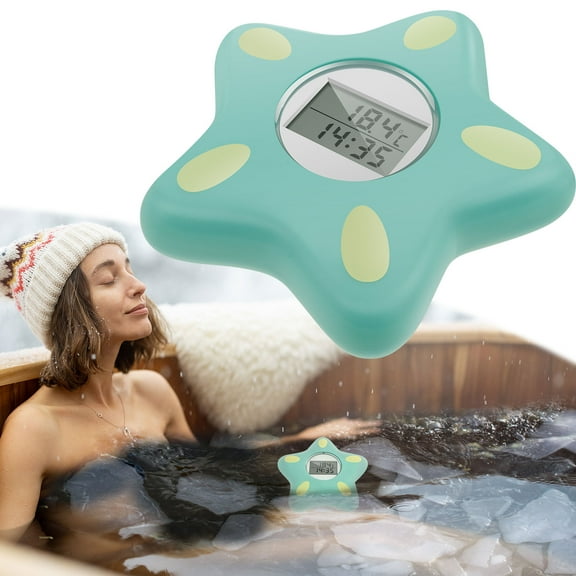 Plastic 4 in 1 Ice Bath Thermometer With Timer Waterproof Smart Cold Plunge Thermometer Compact Digital Display Cold Tub Thermometer for Outdoor Ice Bath Challenge