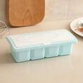 thumbnail image 1 of Plastic 4-grid Seasoning Storage Box Set Salt Condiment Spice Containers for Kitchen (Blue), 1 of 2