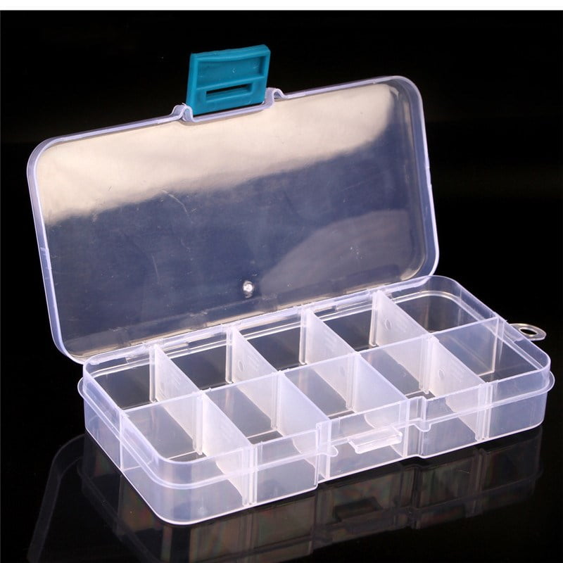 Plastic 5/10/15/24 Compartments Fishing Lure Bait Hook Tackle Storage Box  Case Container 