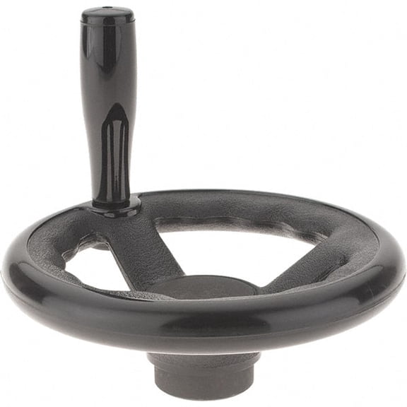 Plastic 5", 3 Spoke Offset Handwheel with Revolving Handle