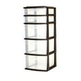 thumbnail image 1 of Open Box Plastic 5 Drawer Medium Home Storage Container Tower, Black Frame, 1 of 10
