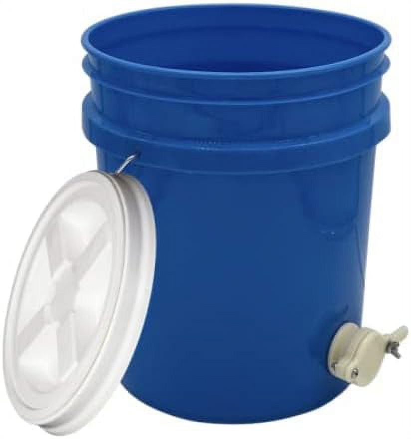 Plastic 5 Gallon Food Grade Bucket with Gate for Beekeeping Lid (Blue