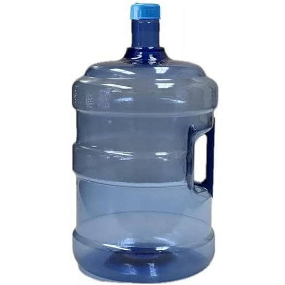 Plastic 5 Gallon Water Bottle with Cap PVC | Reusable Jug Container Water Can | Easy Grip Carry Handle | Non-Spill & Completely Leak-Proof | Water Gallon Perfect for Home & Kitchen (blue)