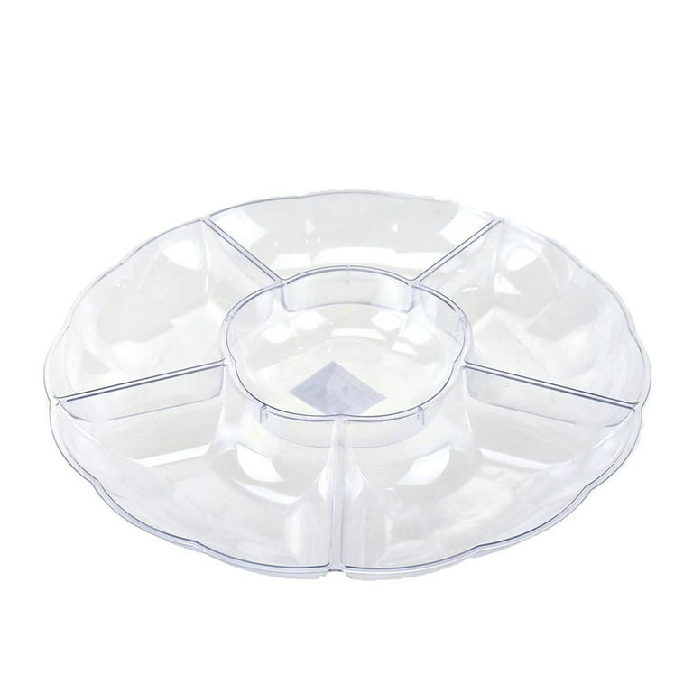 Sectional Rectangle Serving Tray Clear
