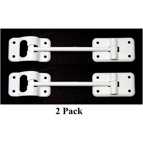 Plastic 6 T-Style Entry Door Catch Latch Holder for RV Camper Trailer Cargo Hatch Assembly Kit - (WHITE) 2 Pack
