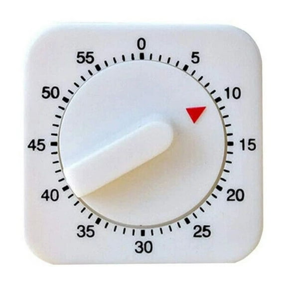 Plastic 60 Minutes Timing Range Square Mechanical Timer Kitchen Cooking Tool