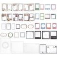 thumbnail image 1 of Plastic 7 Bags Decorative Stickers Frames 115pcs Frame Scrapbooking Stickers Waterproof Photo Frame Stickers Transparent Scrapbooking Decorative Decals for DIY Craft Album, 1 of 6