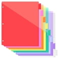 thumbnail image 1 of Plastic 8-Tab Dividers with Two Pockets, Binder Dividers with Pockets, Pocket Dividers for 3-Ring Binders, Multi-Color Binder Dividers for Files, Archives, Drawings, 1 of 9