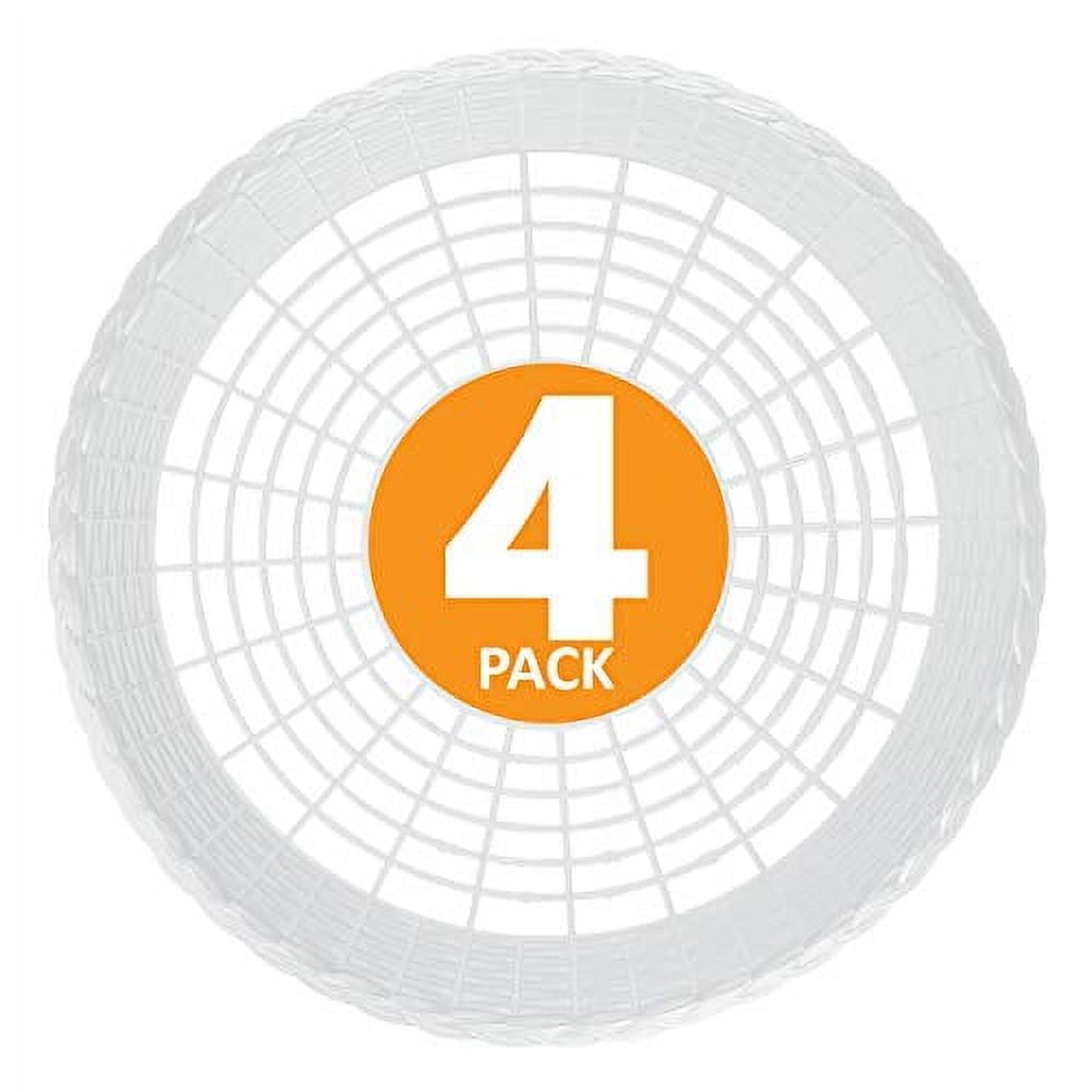 Plastic 9" Paper Plate Holders in White Maryland Plastics, 4 plate