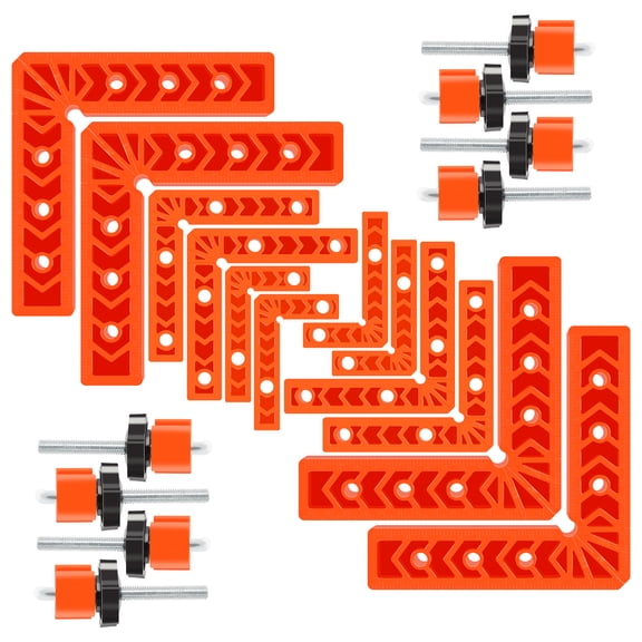 Plastic 90 Degree Clamp for Pictures Frames Cabinets Boxes Adjustable Right Angle Clamp Tool Anti Slip Positioning Squares Clamp for Carpenter Welding Drilling