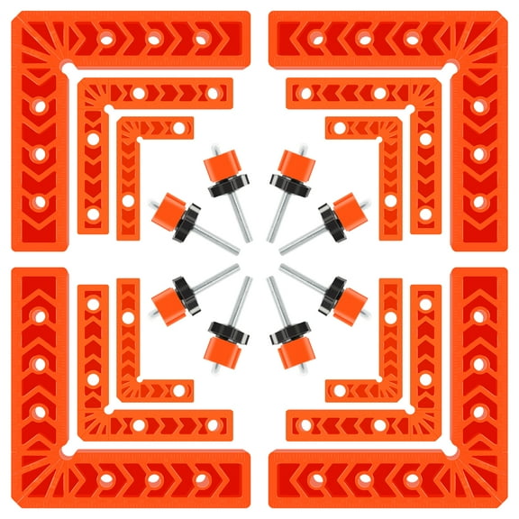 Plastic 90 Degree Clamp for Pictures Frames Cabinets Boxes Adjustable Right Angle Clamp Tool Anti Slip Positioning Squares Clamp for Carpenter Welding Drilling