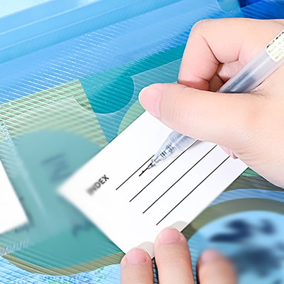 Plastic Accordion File Wallet Envelope Expanding Document Organizer Closure Label Office