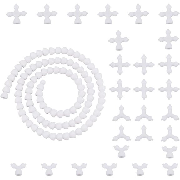 Plastic Action Figure Movable Making Supplies White 18~1000x12~28x7~12mm for DIY