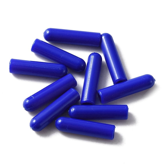 Plastic Aglets for Shoelaces Shoelace Tips Head Column Blue 20x5mm Inner Diameter: 3.5mm Plastic