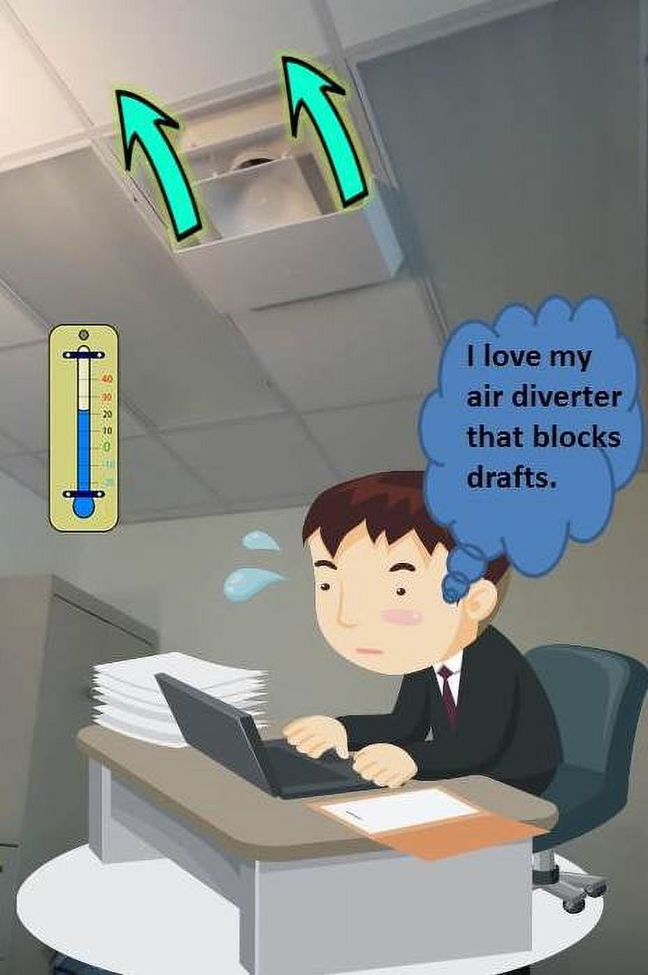 Plastic Air Diverter for 2'x2' Ceiling Diffuser2 pack