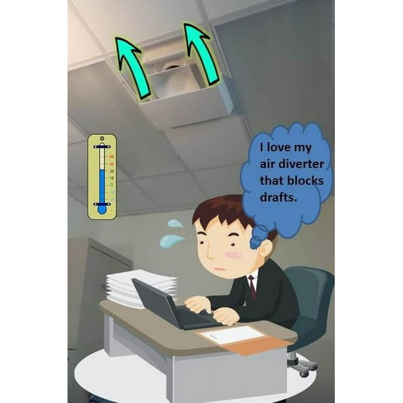 Plastic Air Diverter for 2'x2' Ceiling Diffuser-2 pack