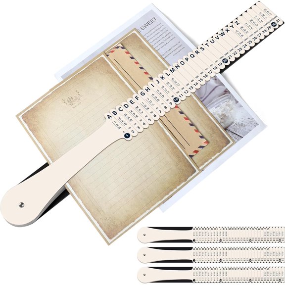 Plastic All-Purpose Document Sorter Alphabetical File Organizer Compact Upright Space Saving Paper for Office,Beige,2.52 x 23.5 Inches (2 Sets)