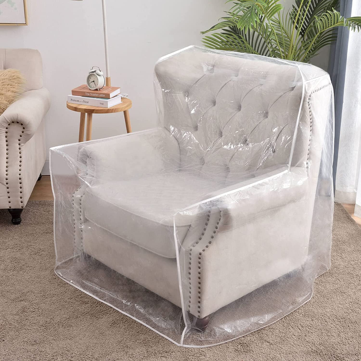 Plastic Armchair Chair Covers for Pets, Waterproof Heavy Duty Plastic