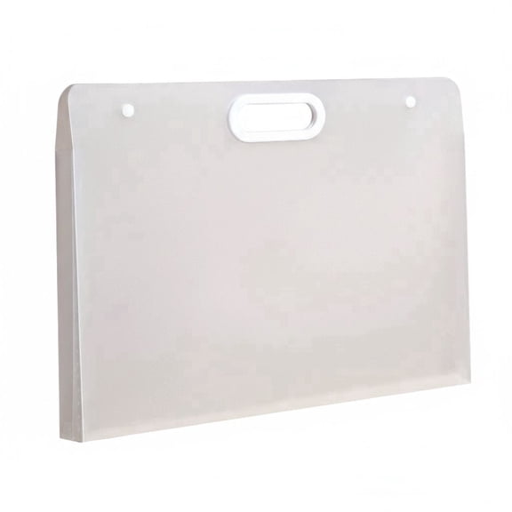 Large Plastic Art Portfolio with Handles, Waterproof Storage Folder, for Artwork Drawing Sketch Poster Photography, White, 17.32 x 13.22 inch