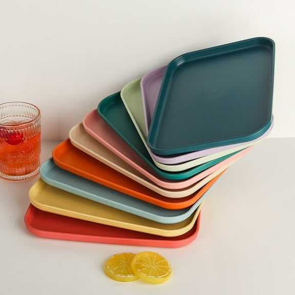 Plastic Art Trays,10-Pack Large Plastic Art Trays,Stackable Activity Tray Crafts Organizer Tray Serving Tray Jewelry Tray for DIY Projects, Painting, Beads, Organizing Supply (9.8 x 6.7 Inches)