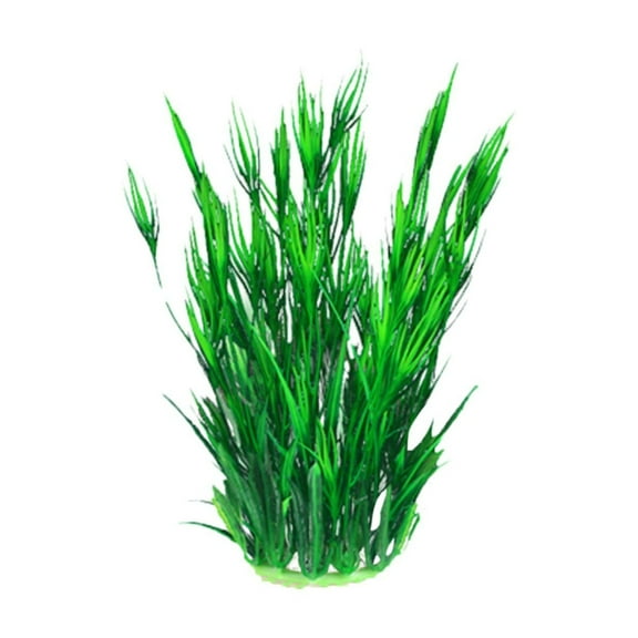 Plastic Artificial Aquarium Water Plants, 8.3 in Tall Fish Tank Décor – Realistic Green Underwater Foliage with Ceramic Base for Fresh & Salt-Water Tanks, Safe for All Fish, 1*Artificial Flower