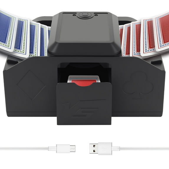 Plastic Auto Card Shuffler Smart Double Mode Electric Shuffler Machine Dual Power Supply Auto Poker Machine Efficient for Party