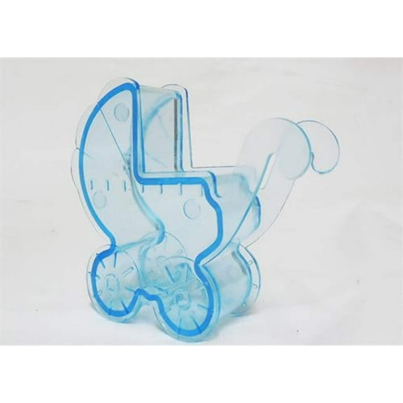 Plastic Baby Carriage Favor Box Clear Blue(12 Pieces)