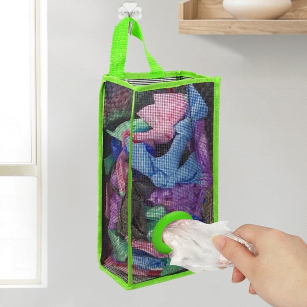 Plastic Bag Dispenser, EEEkit Foldable Home Grocery Bag Holder, Wall
