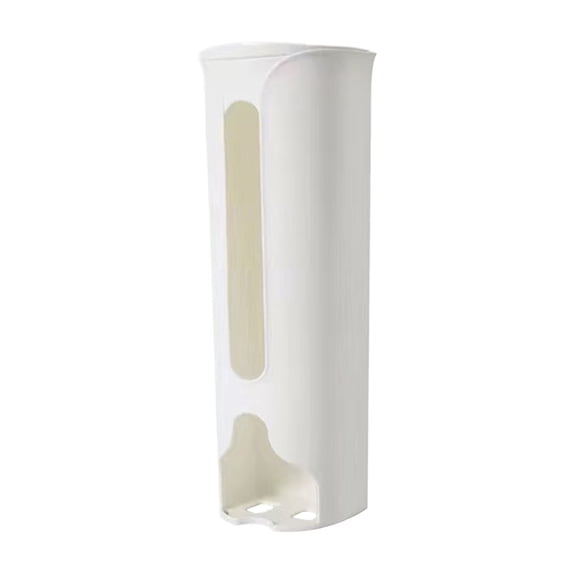 Plastic Bag Dispenser Holder Wall Mounted Adhesive Storage Box for Kitchen Bathroom 1-Pack