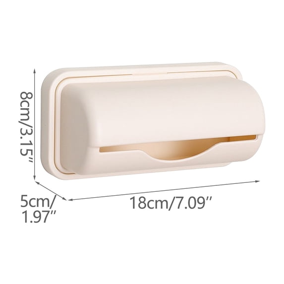 Plastic Bag Dispenser Wall Mounted Trash Bag Holder, Sleek Waste Bag Storage Organizer for Kitchen Pantry or Bathroom, Adhesive Rack for Grocery Sack Organization