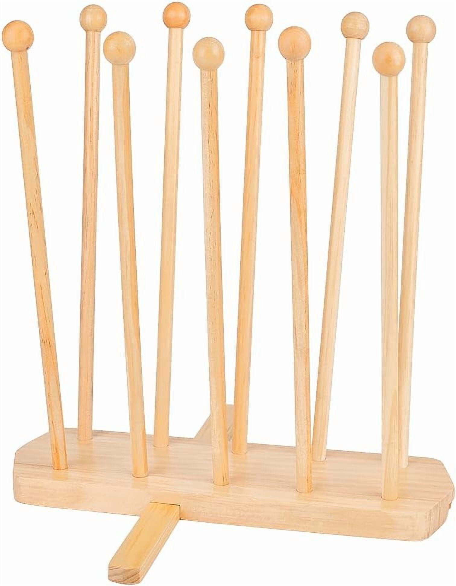 Plastic Bag Drying Rack Reusable Bag Cup Drainer Holder with 10 Sticks ...