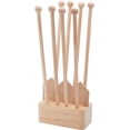 thumbnail image 1 of Plastic Bag Drying Rack Reusable Bag Cup Drainer Holder with 8 Sticks Pinewood Drying Rack for Drying Food Storage Bags Drinking Cups Bottles Dishcloths, 1 of 9