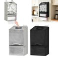 thumbnail image 1 of Bag Holder for Grocery Bags - Large Wall Mount Grocery Bag Holder with Dispenser for Kitchen, Oxford Cloth 2-in-1 Space-saving Bags Organizer, Black, 1 of 6