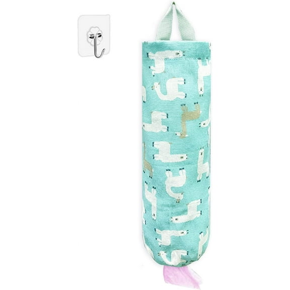 Plastic Bag Holder, Reusable Grocery Bag Holder for Plastic Bags, Strong Plastic Bag Storage Dispenser with Hanging Loop, Wall Mount Trash Bag Dispenser for Home Kitchen Cabinet, 1 Pack, 22in x 8.3in