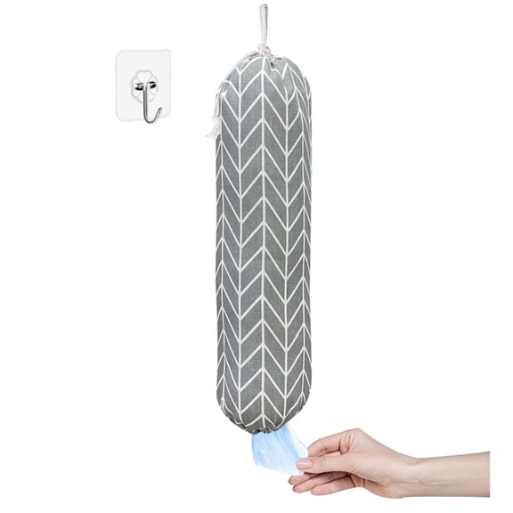 Bag Holder Wall Mounted Folding Hanging Storage Organizer for Grocery Bags and Bags Dispenser Kitchen Home Storage Accessories with Large Capacity