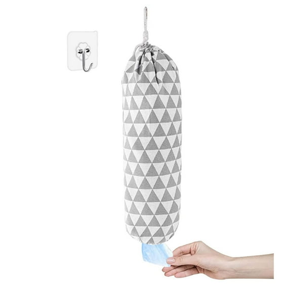Bag Holder Wall Mounted Folding Hanging Storage Organizer for Grocery Bags and Bags Dispenser Kitchen Home Storage Accessories with Large Capacity