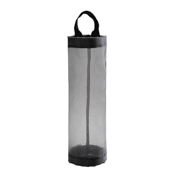 Plastic Bag Holder, Wall-mounted Garbage Bag Holder with Hook, Mesh Hanging Storage Bag Dispenser, Foldable Breathable Washable Hanging Mesh Garbage Bag for Kitchen Bathrooom