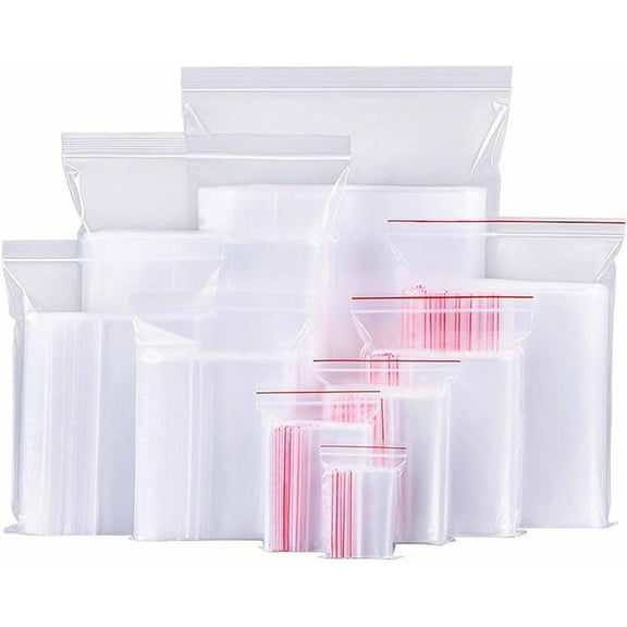 Plastic Bags Big Clear Resealable Lock Transparent Fresh-keeping Dustproof Reclosable Home kitchen/100 PCS