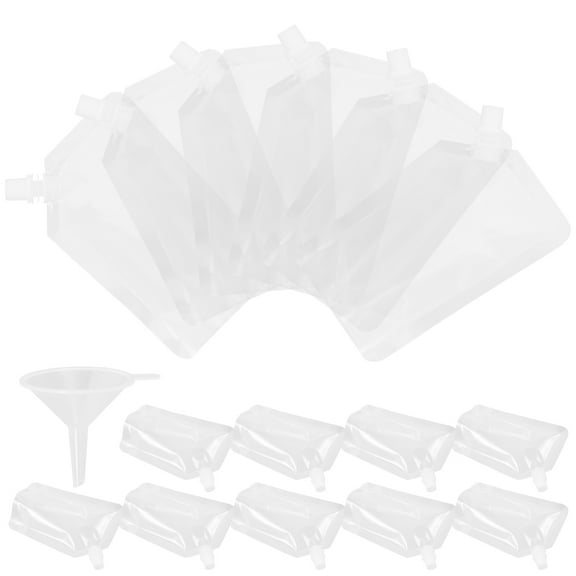 NIAIZEK Clear Plastic Drink Pouches Leakproof for Home Use Portable