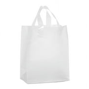 Plastic Bags with Handles 16" X 12" Clear Frosted - 3 mil Thick