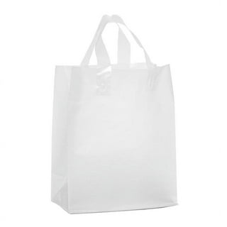 Prime Line Packaging Clear Plastic Bags with Soft Loop Handles Gift Bags,  50 Pack - 10x5x13x5, 50 Pcs - Harris Teeter