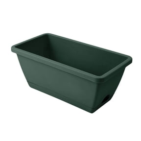 Plastic Balcony Planter Box for Vegetables, Rectangular Garden Trough Planter, Drainage Flower Pot Container for Herbs, Flowers, Succulents, Patio Porch Outdoor Indoor Gardening,1PCS