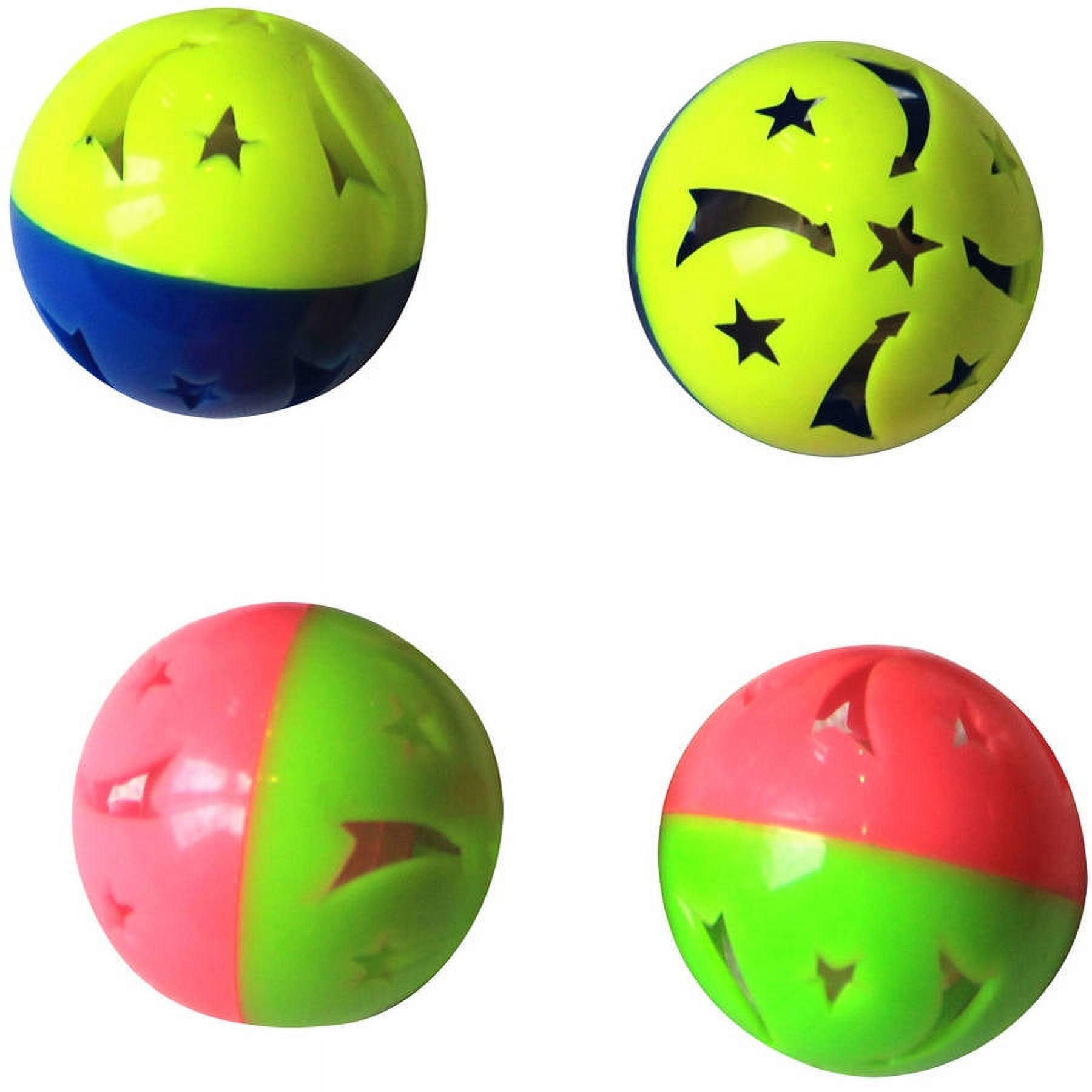 Plastic Ball with Bell Cat Toy, 6 Count