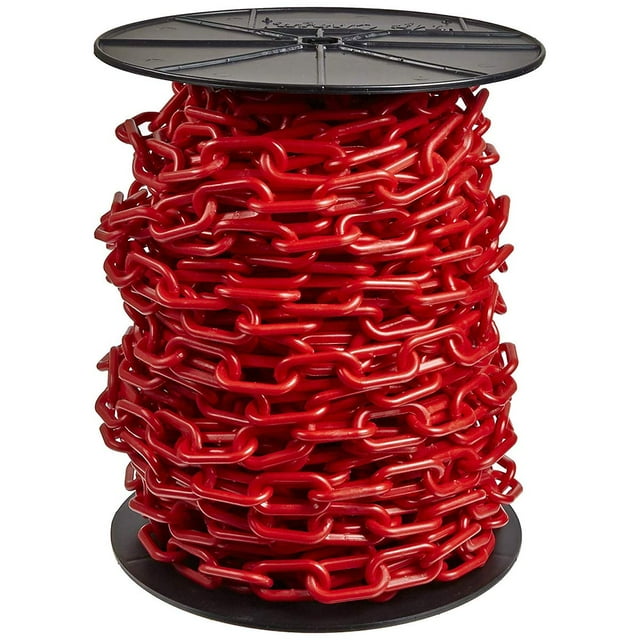 Plastic Barrier Reel, Red, 2Inch Diameter, 100Foot Length (51105